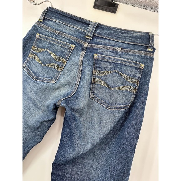 Barami Y2K Low Rise Flare Jeans Washed Blue Flares Urban bootcut - Picture 4 of 12